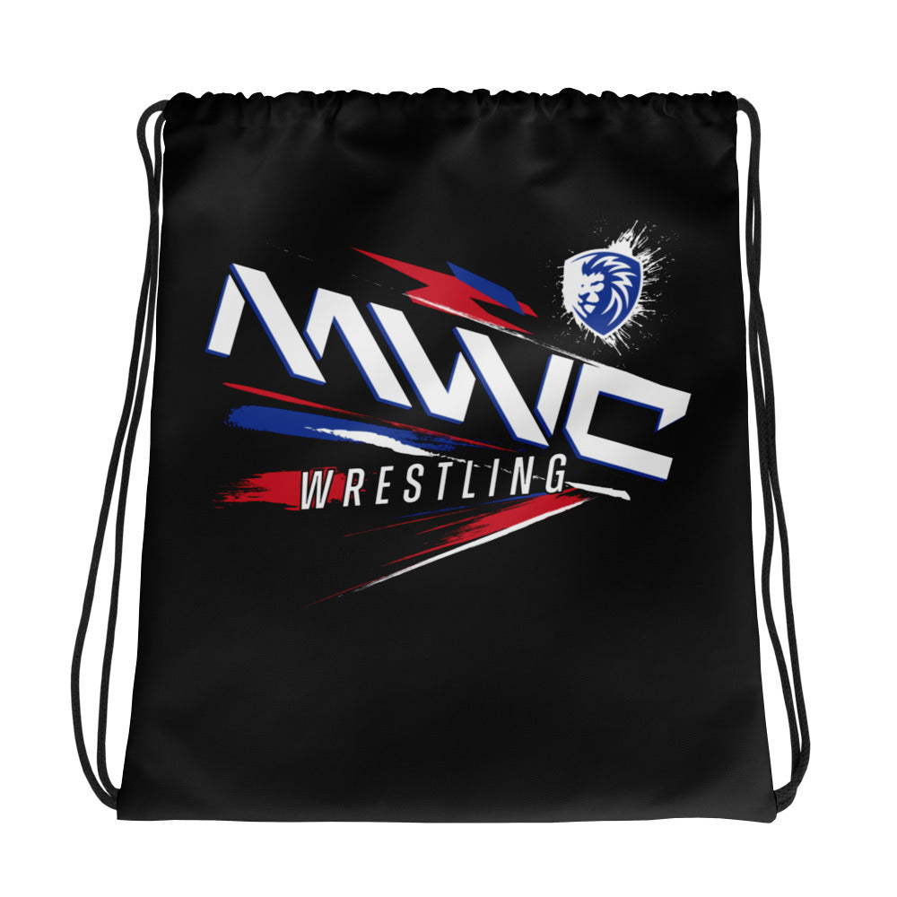 MWC Wrestling Academy 2022 Splatter Drawstring bag