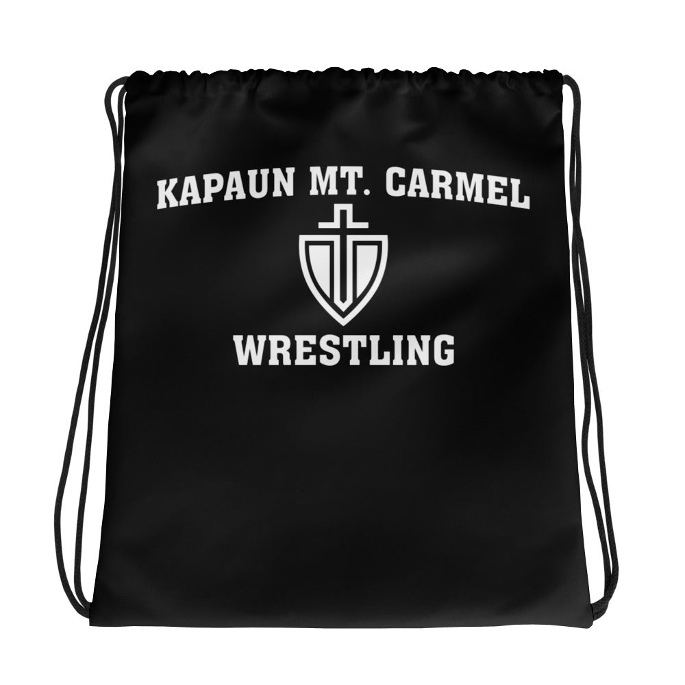Kapaun Mt. Carmel Wrestling All Over Print Drawstring Bag