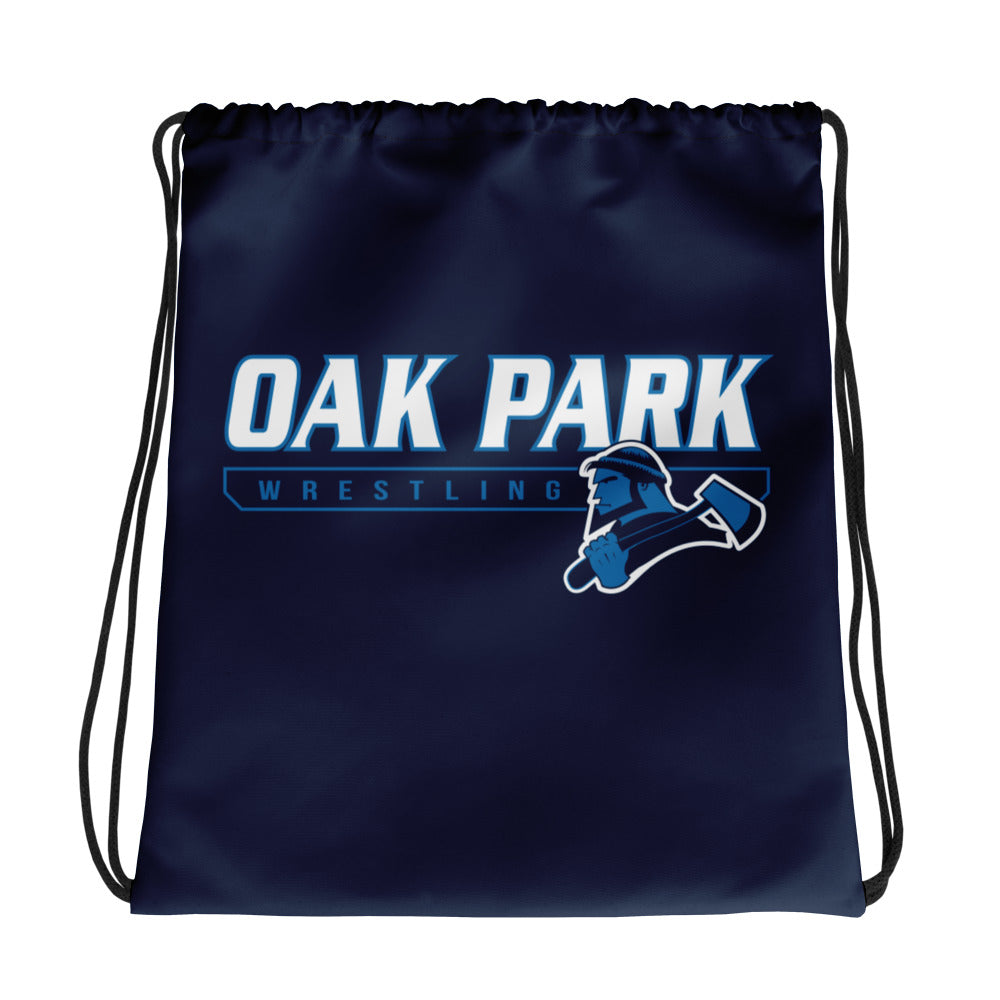 Oak Park HS Wrestling All Over Print Drawstring Bag