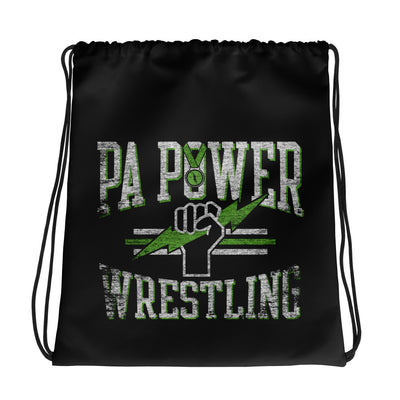 PA Power All-Over Print Drawstring Bag