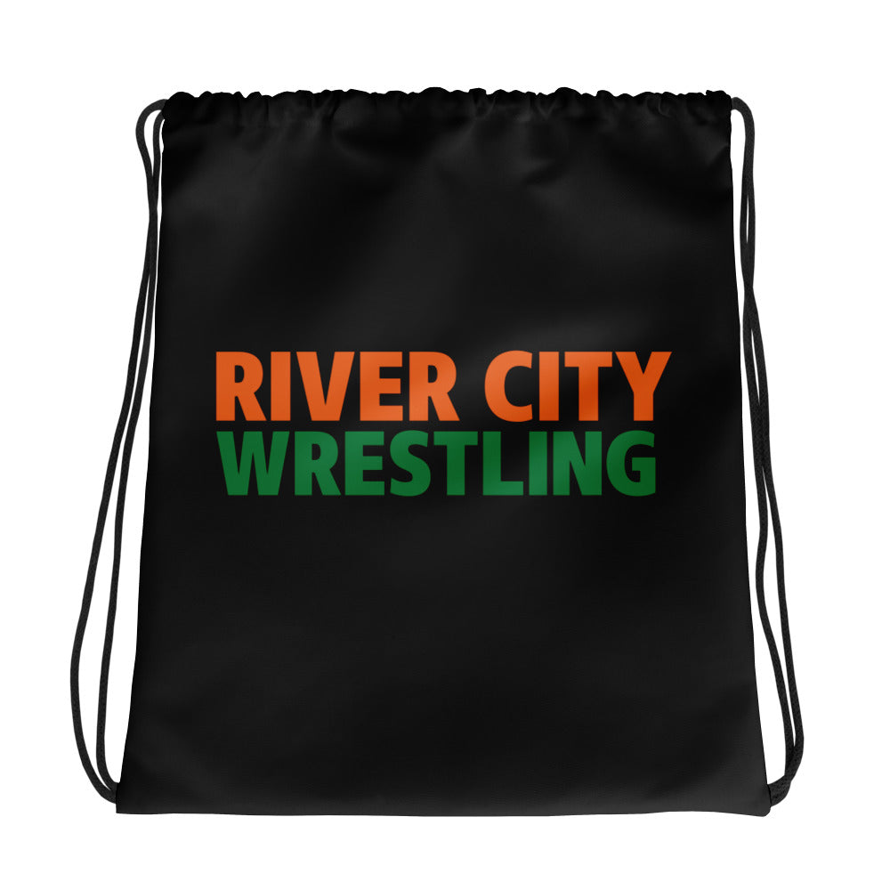 River City Wrestling Club Fall 2022 All-Over Print Drawstring Bag