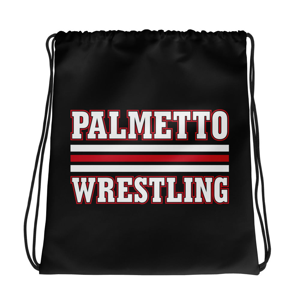 Palmetto Wrestling  Stripes All-Over Print Drawstring Bag