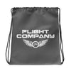 Flight Company  Grey All-Over Print Drawstring Bag
