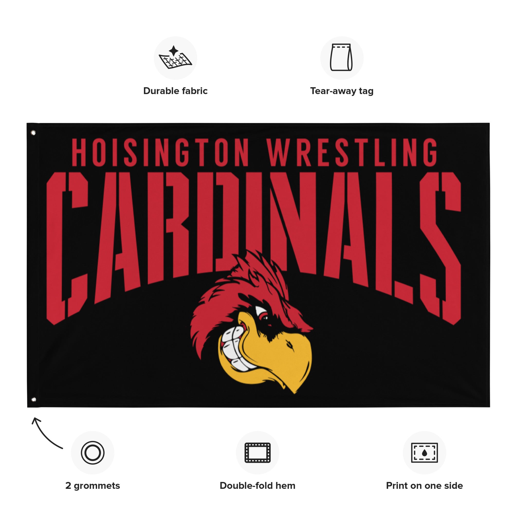 Hoisington Cardinals Wrestling Flag