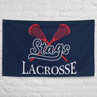 Stags Lacrosse Royal All-Over Print Flag