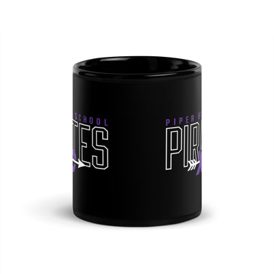 Piper High School Pirates XC Black Glossy Mug
