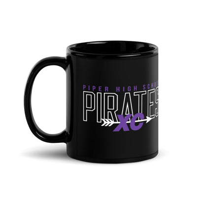 Piper High School Pirates XC Black Glossy Mug