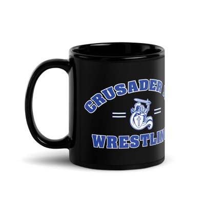 Crusader Jr. Wrestling 1 Black Glossy Mug