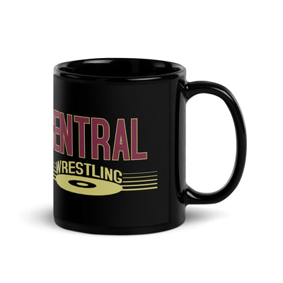 Keller Central Wrestling Black Glossy Mug