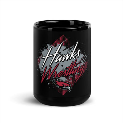 Hillgrove Hawks Wrestling 2022 Black Glossy Mug
