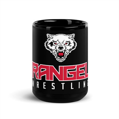 Wrangell Wrestling Black Glossy Mug