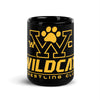 Wildcat Wrestling Club  Black Glossy Mug