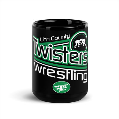 Linn County Twisters Black Glossy Mug