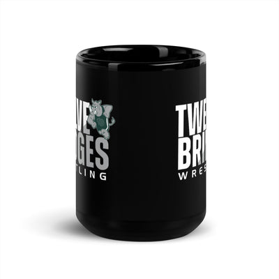 Twelve Bridges Wrestling Black Black Glossy Mug