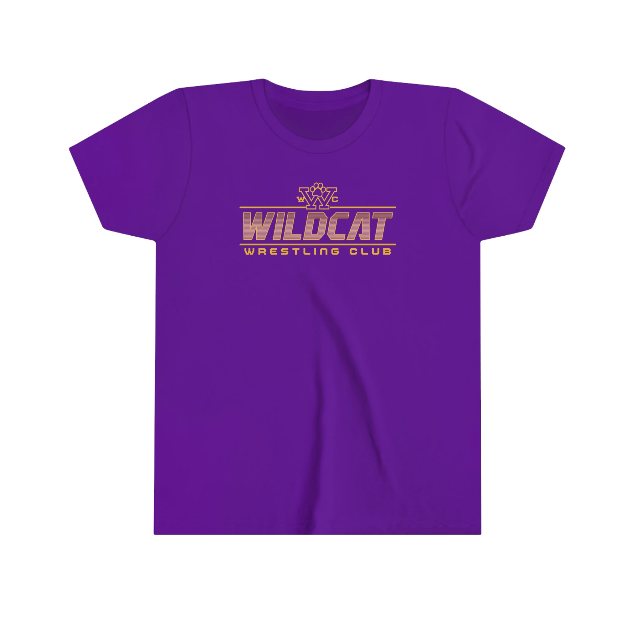 Wildcat Wrestling Club  Purple Youth Short Sleeve Tee