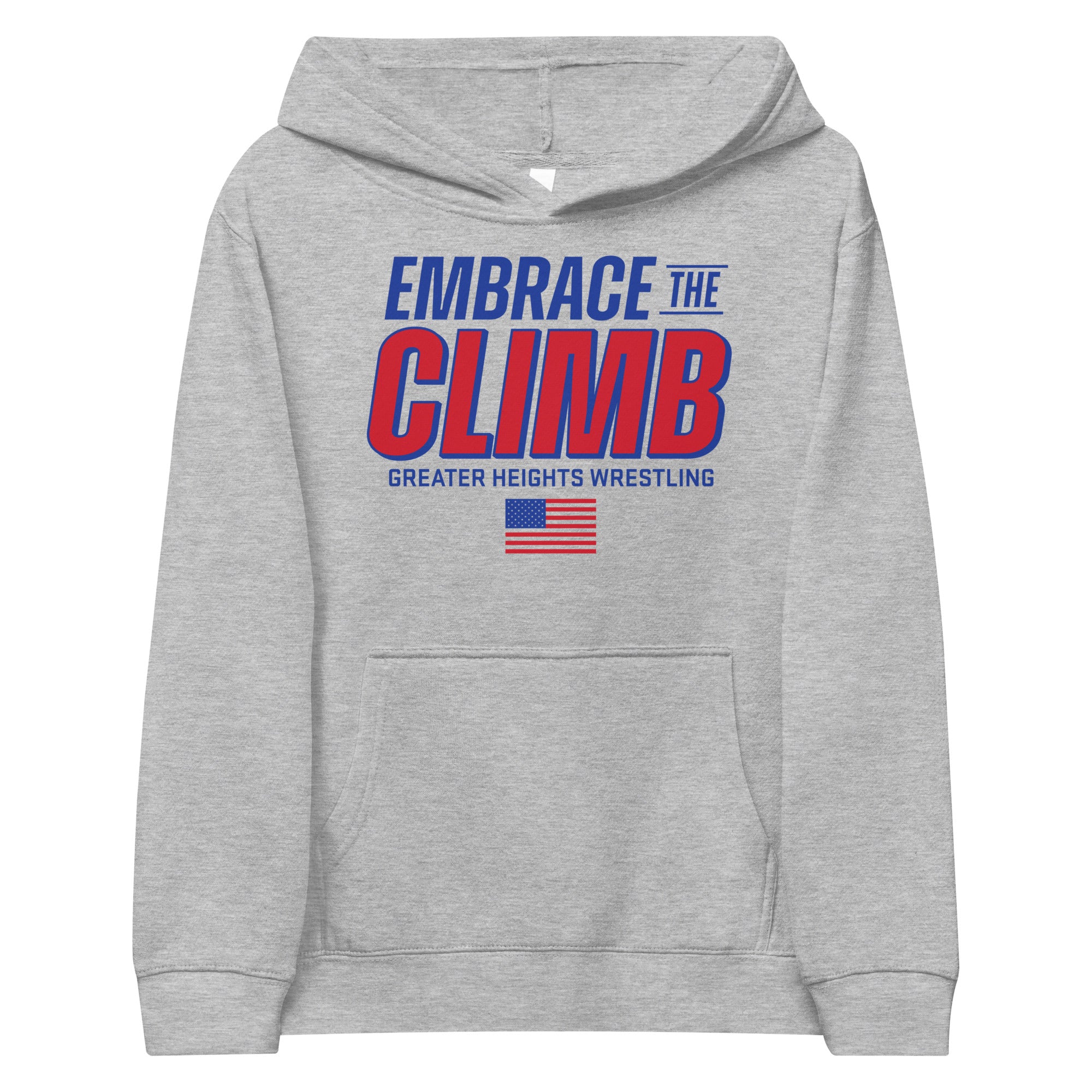 Greater Heights Wrestling Embrace the Climb 3 Kids Fleece Hoodie