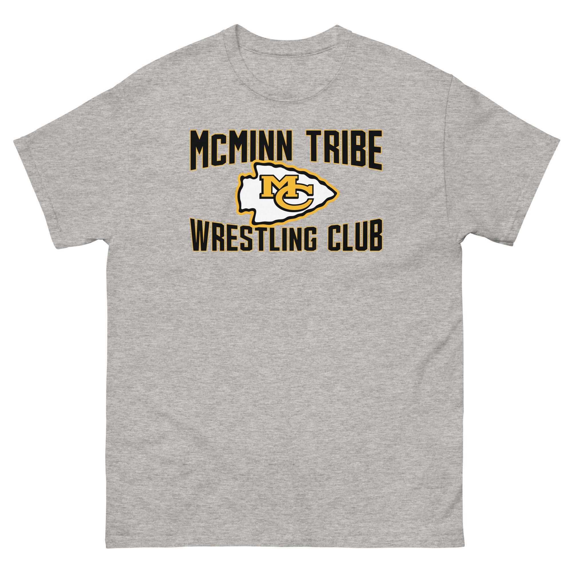 McMinn Tribe Wrestling Club  Grey Mens Classic Tee