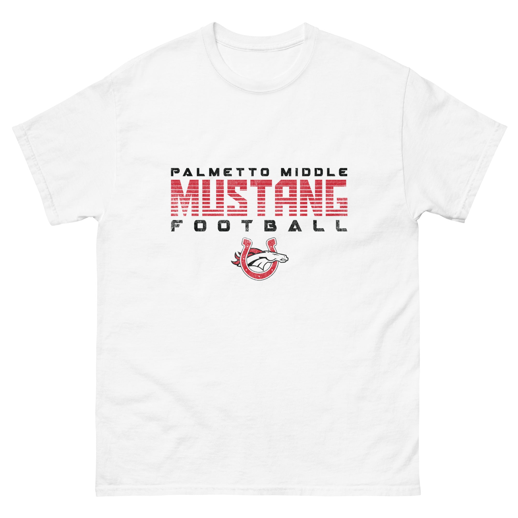 Palmetto Middle Football White Mens Classic Tee