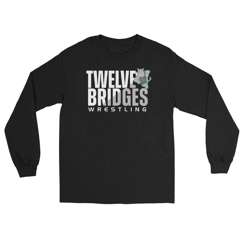 Twelve Bridges Wrestling Black Mens Long Sleeve Shirt