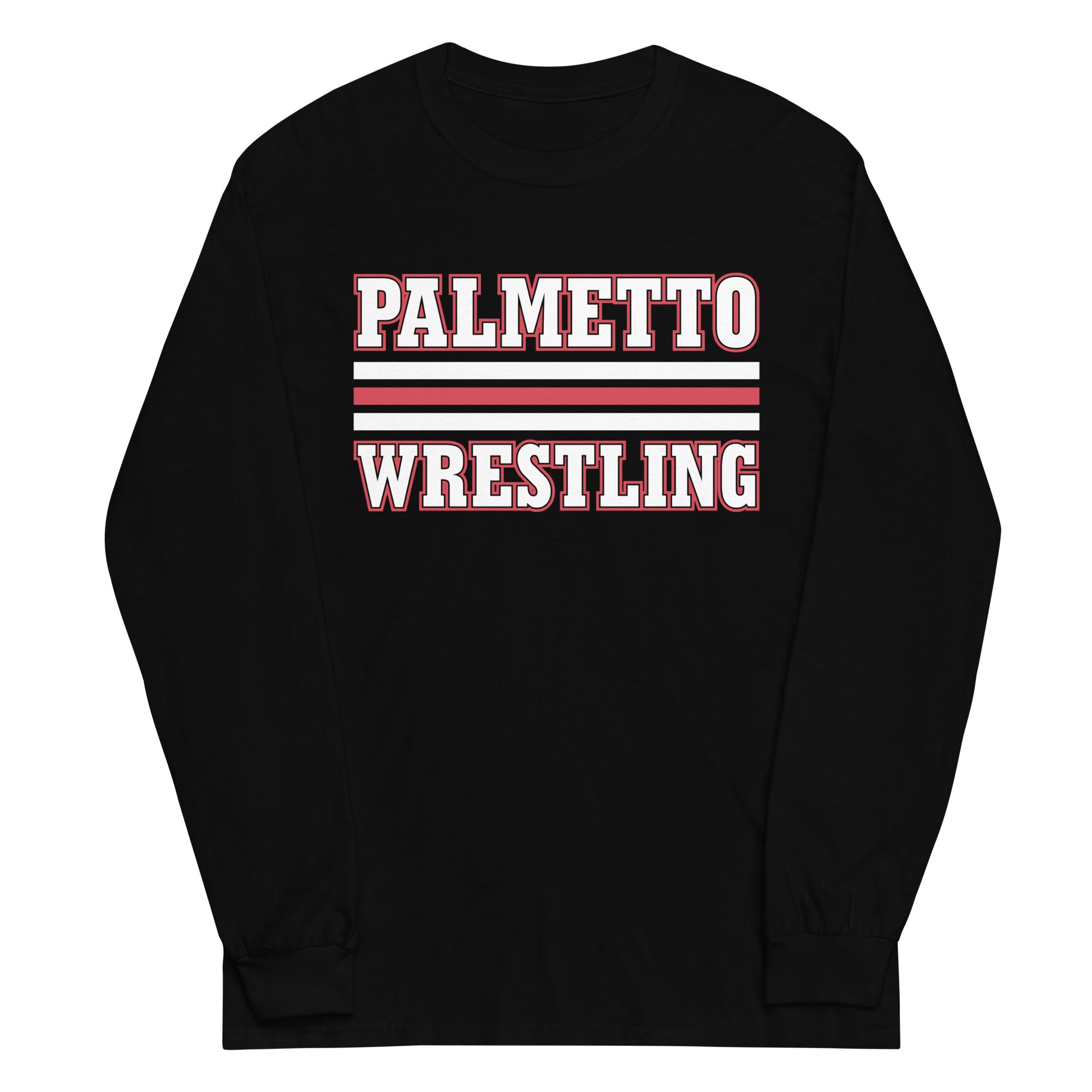 Palmetto Wrestling  Stripes Mens Long Sleeve Shirt