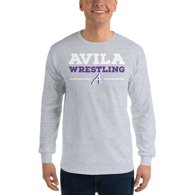 Avila Wrestling Banner Design 100% Cotton Long Sleeve Shirt