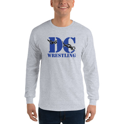 Dove Creek Wrestling Grey  Mens Long Sleeve Shirt