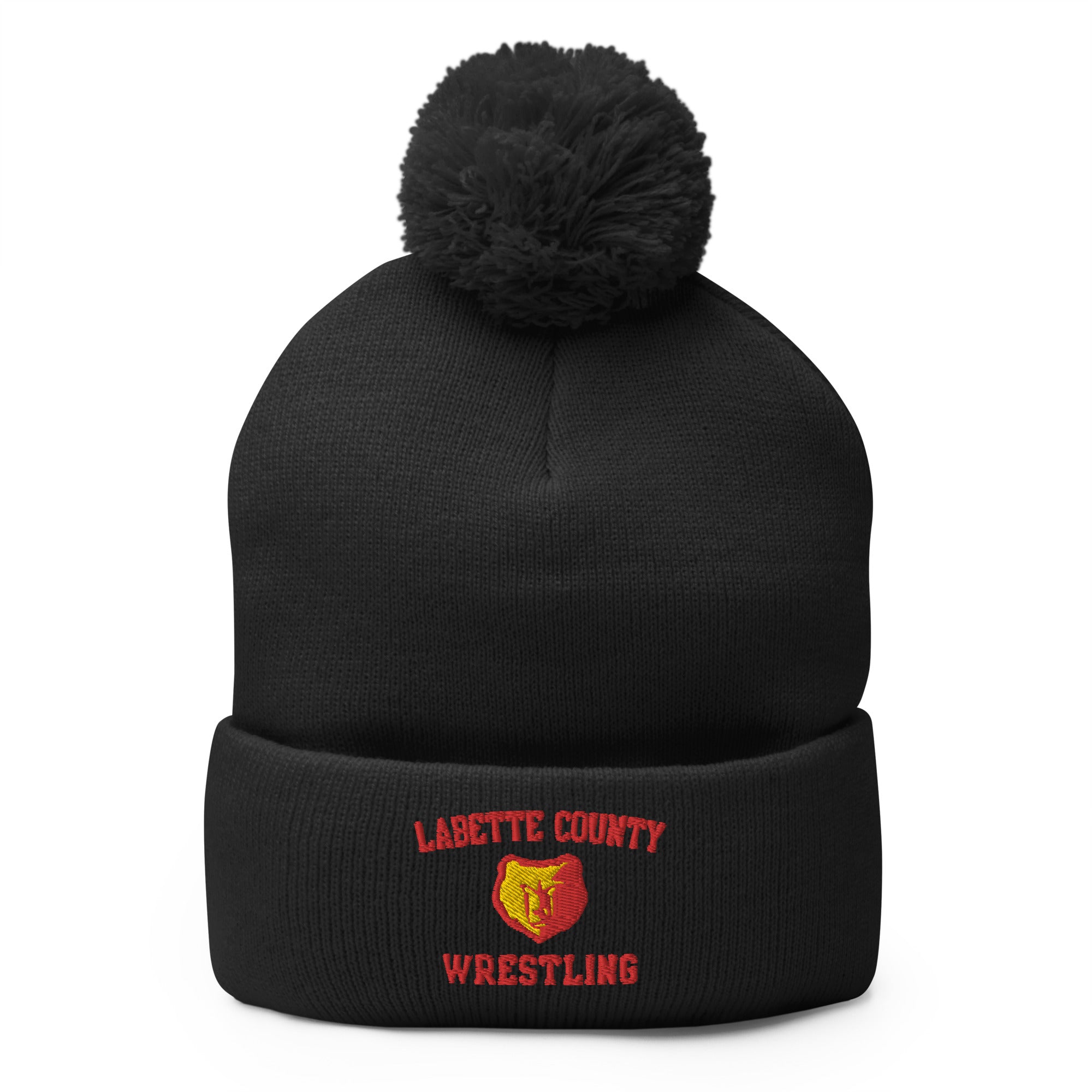 Labette County Wrestling Pom-Pom Knit Cap