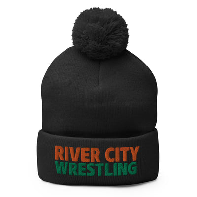 River City Wrestling Club Fall 2022 Pom-Pom Knit Cap