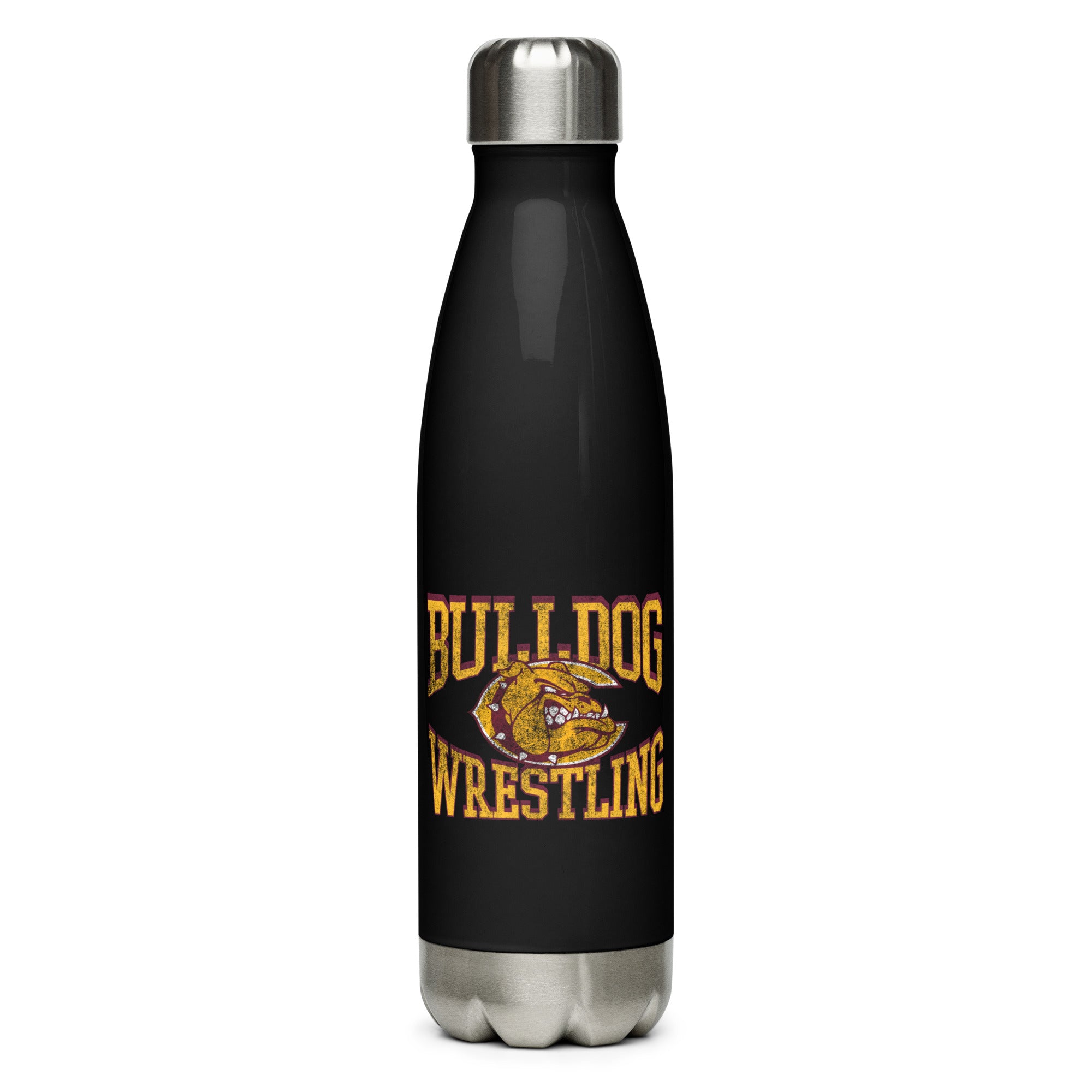 West Allis Central Wrestling Black Stainless Steel Water Bottle