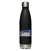 Carroll Wrestling Black  Stainless Steel Water Bottle