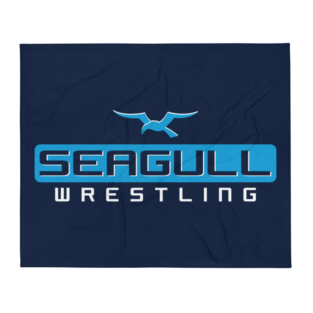 Seagull Wrestling Throw Blanket