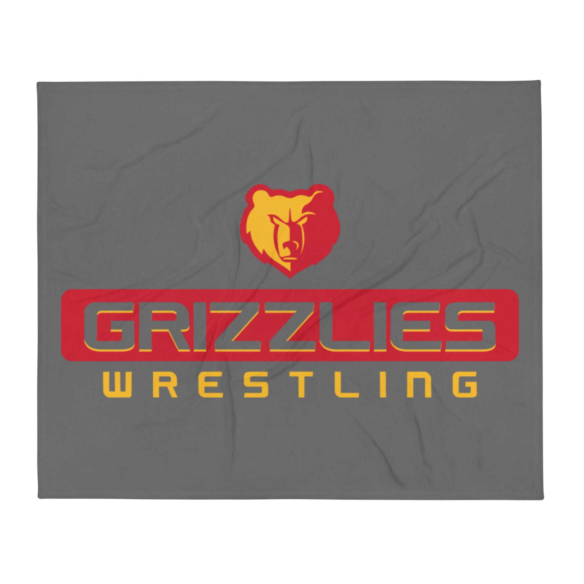 Labette County Wrestling Grizzlies Throw Blanket
