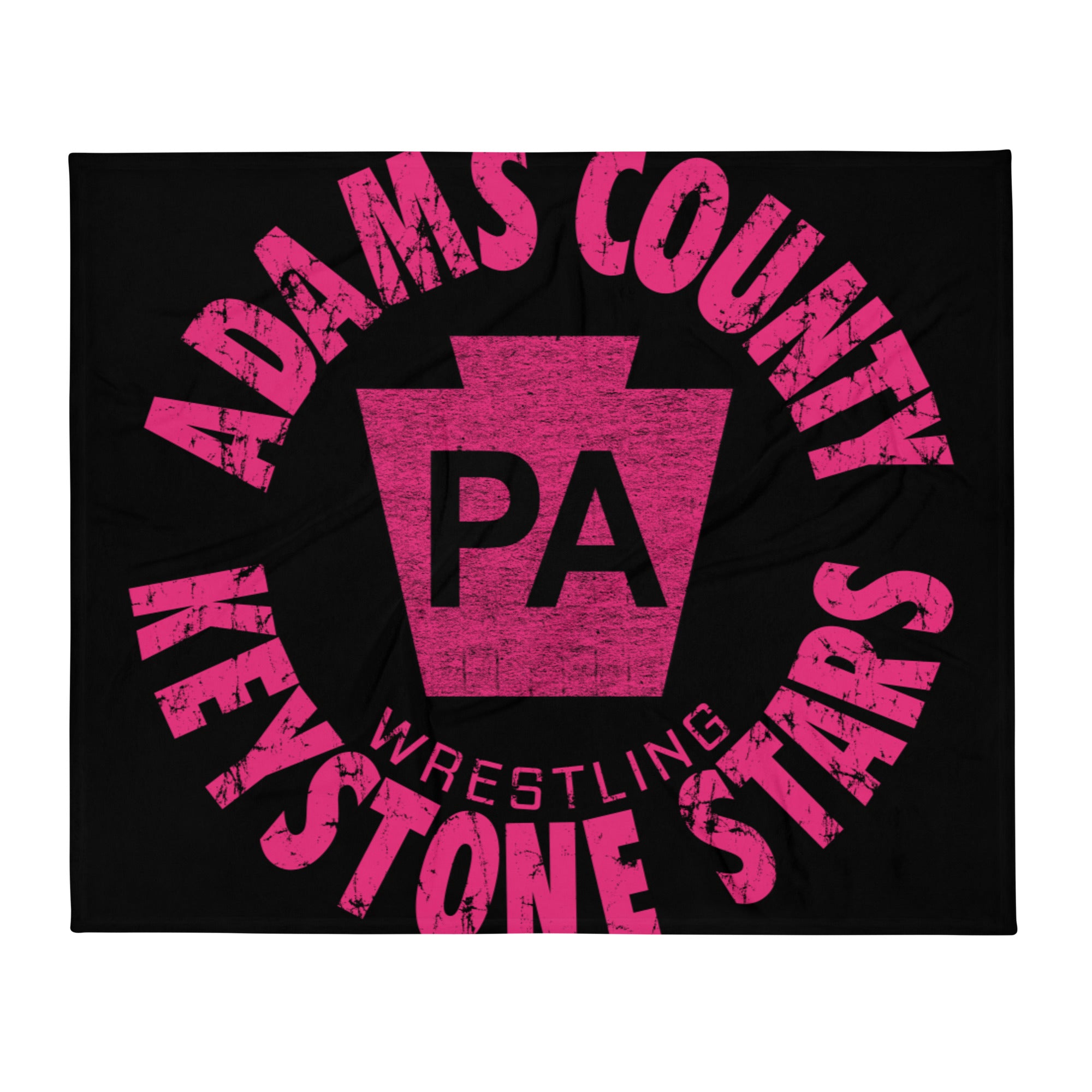 Keystone Stars Wrestling Club Pink Throw Blanket