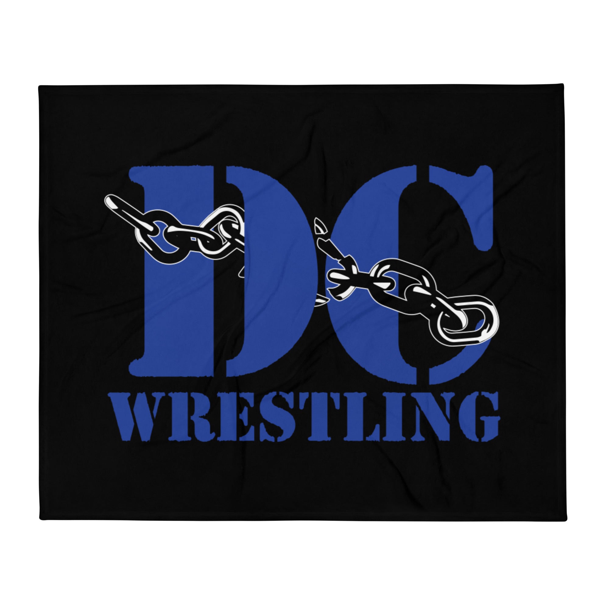 Dove Creek Wrestling Black  Throw Blanket 50 x 60