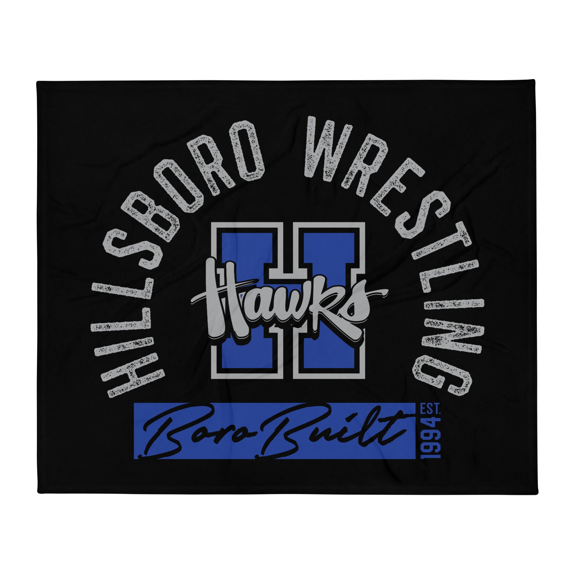 Hillsboro High School  Wrestling Throw Blanket 50 x 60