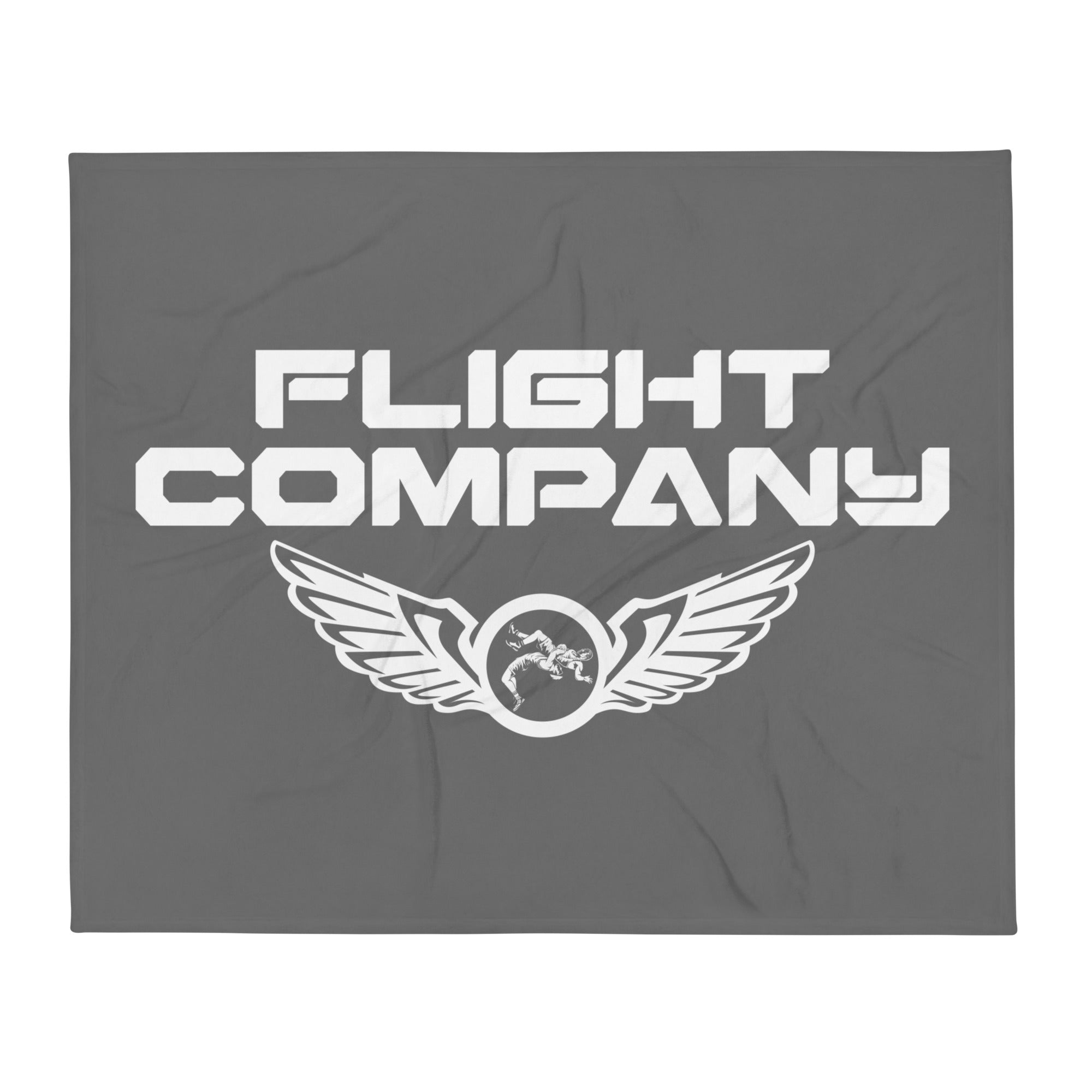Flight Company  Grey Throw Blanket 50 x 60