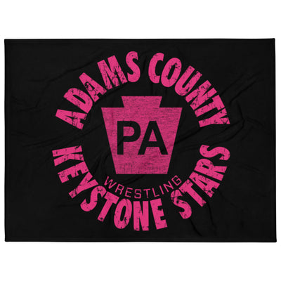 Keystone Stars Wrestling Club Pink Throw Blanket