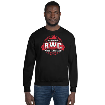 Richmond Wrestling Club Black Unisex Crew Neck Sweatshirt
