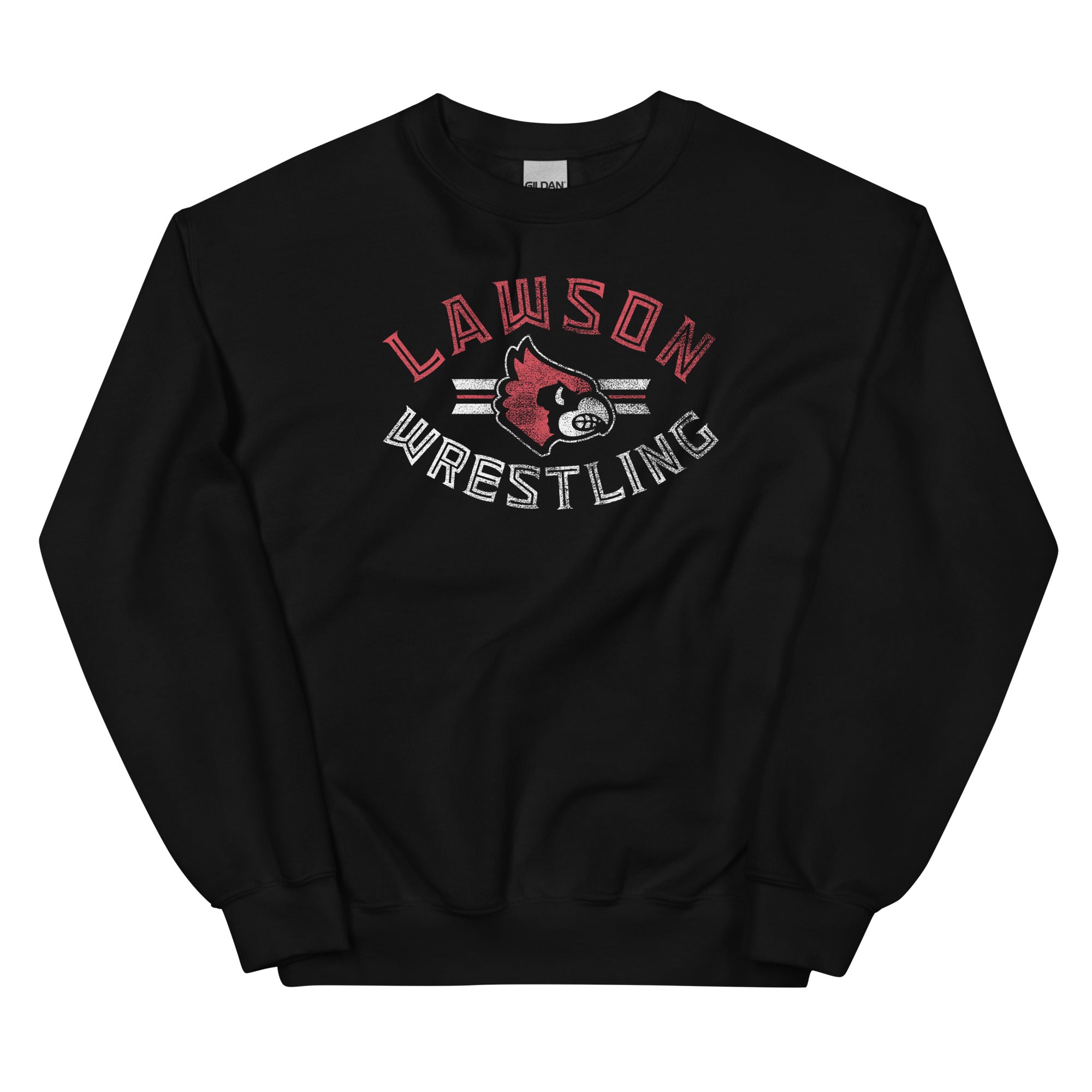 Lawson Wrestling Black  Unisex Crew Neck Sweatshirt