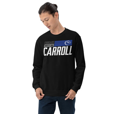 Carroll Wrestling Black  Unisex Crew Neck Sweatshirt