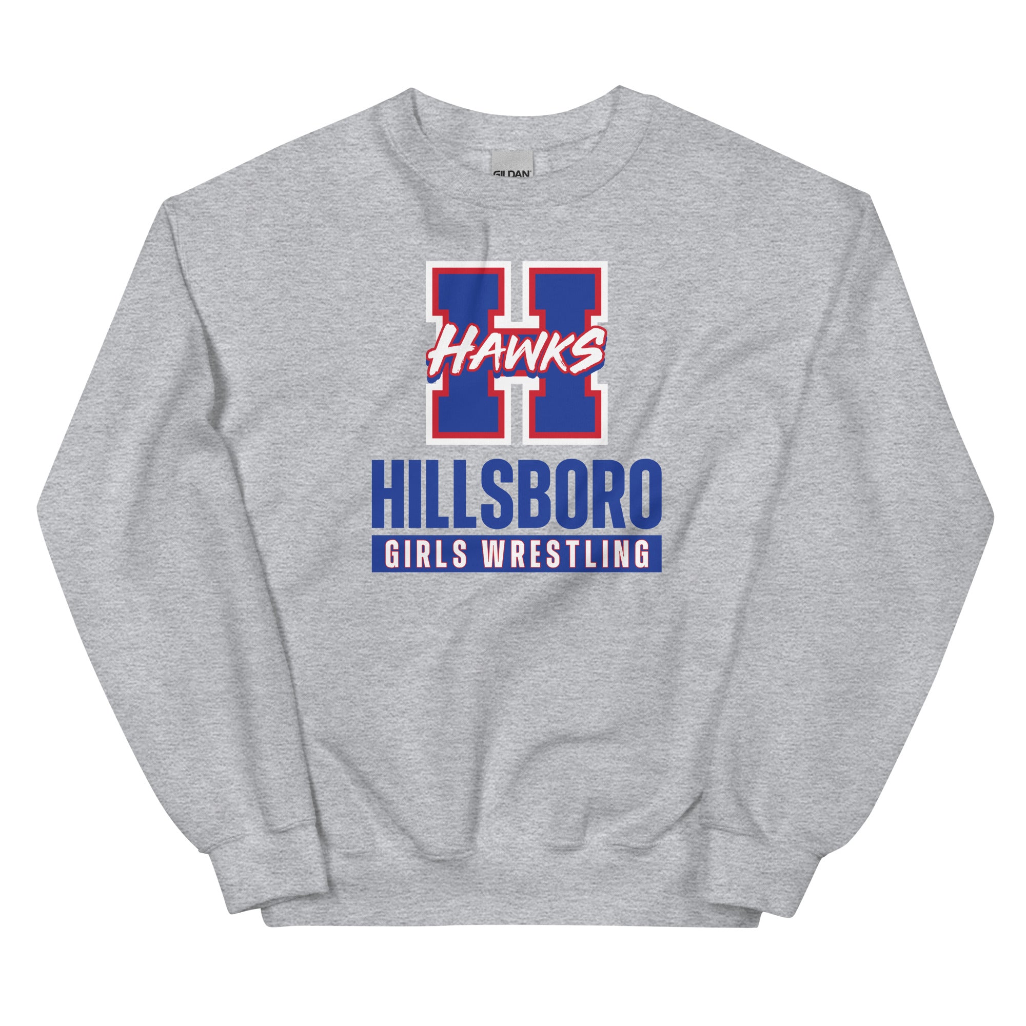 Hillsboro High School  Girls Wrestling Unisex Crew Neck Sweatshirt