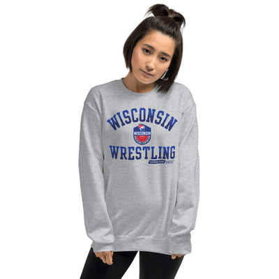 Wisconsin Wrestling Federation Wrestling 2023 Fade Unisex Crew Neck Sweatshirt
