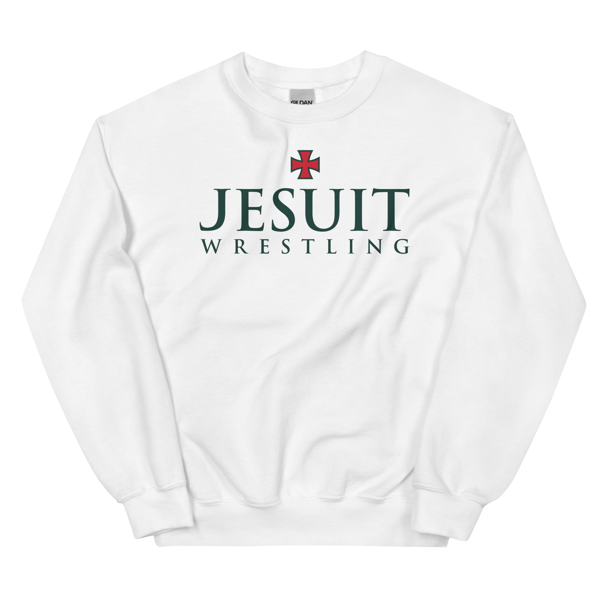Strake Jesuit Wrestling White Unisex Crew Neck Sweatshirt