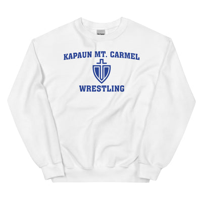 Kapaun Mt. Carmel Wrestling Black/Grey/White Unisex Crew Neck Sweatshirt