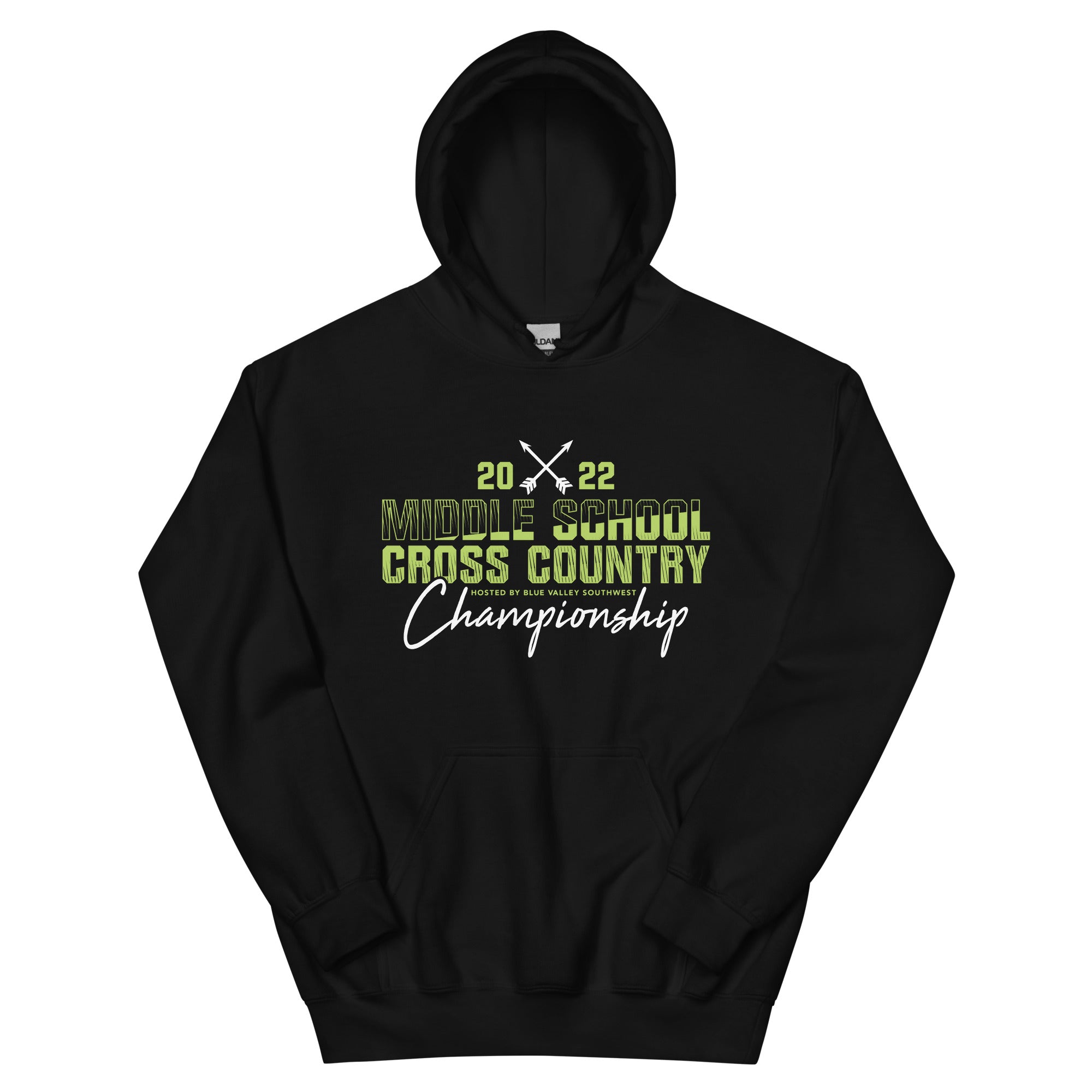 '22 Middle School XC Championship Neon Green Unisex Hoodie
