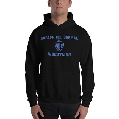 Kapaun Mt. Carmel Wrestling Black/Grey/White Unisex Heavy Blend Hoodie