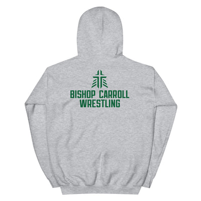 Bishop Carroll Wrestling (with back print) Grey Unisex Hoodie