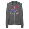 Stags Lacrosse Grey Unisex Lightweight Zip Hoodie