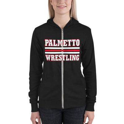 Palmetto Wrestling  Stripes Unisex Lightweight Zip Hoodie