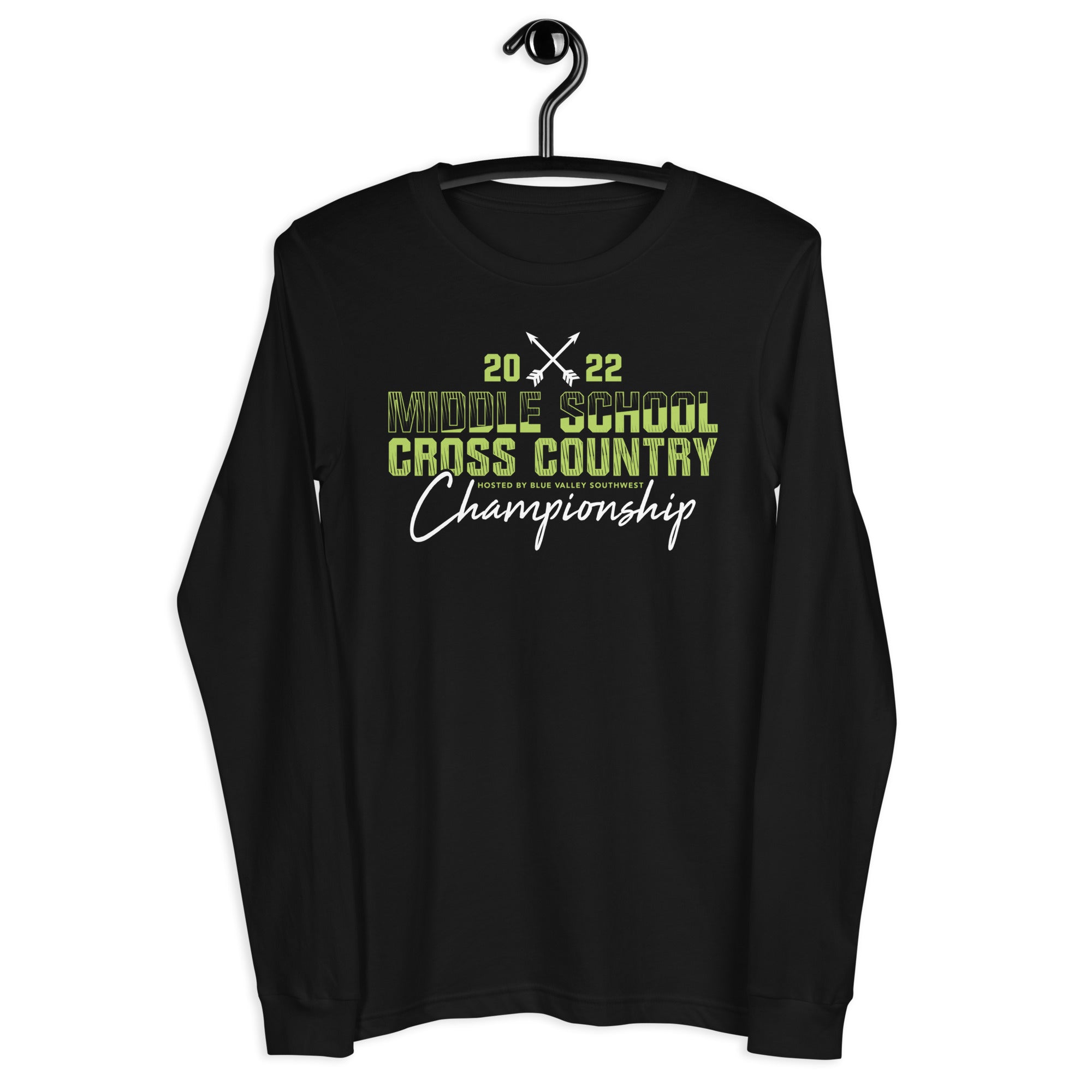 '22 Middle School XC Championship Neon Green Unisex Long Sleeve Tee